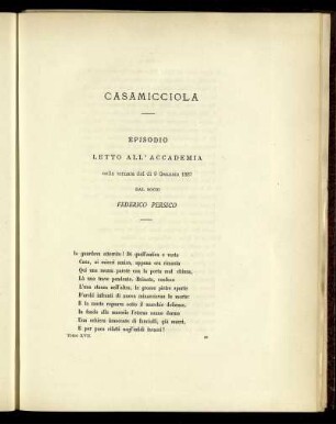 CASAMICCIOLA EPISODIO LETTO ALL'ACCADEMIA