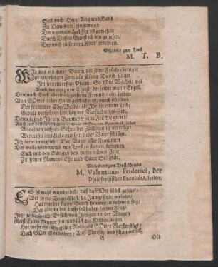 Es ist wohl wunderlich/ daß da Gott selbst gesetzet: [...]