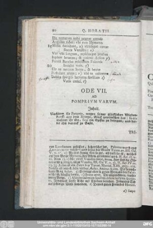 Ode VII. Ad Pompeium Varum.