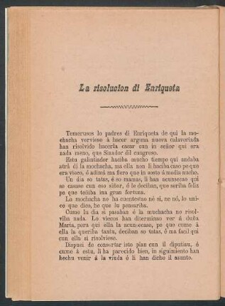 La risolucion di Enriqueta