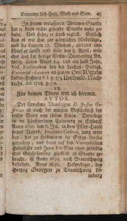 12. Für deinen Thron tret ich hiermit.