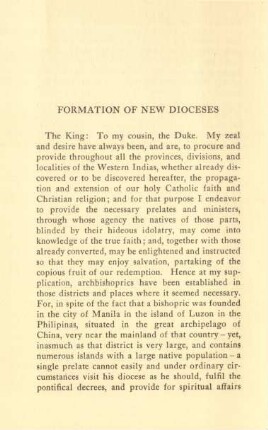 Formation of new dioceses