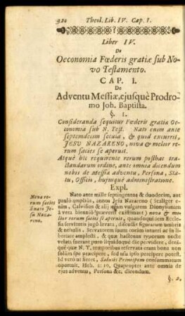 Liber IV. De Oeconomia Foederis gratiae sub Novo Testamento.