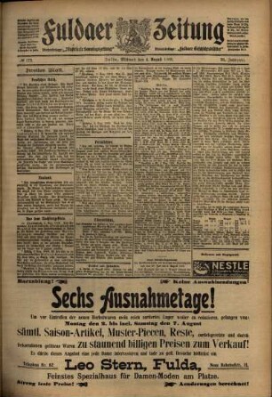 Zweite Ausgabe vom Mittwoch, den 04. August 1909.