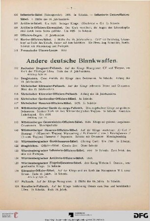 Andere Deutsche Blankwaffen (Nr. 112-137)