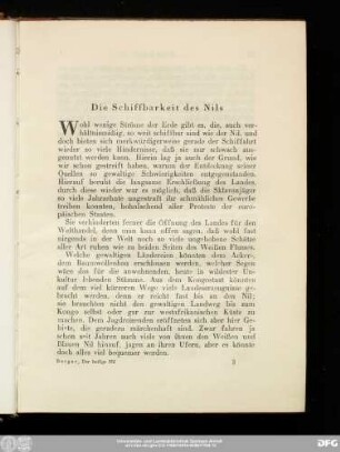 Die Schiffbarkeit des Nils