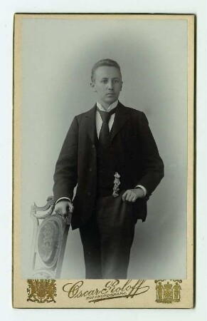Porträt Friedrich Wilhelm Otto David : Foto-/Bildersammlung Stenografische Sammlung. Porträt Friedrich Wilhelm Otto David. Photographie. Carte de visite (1900; O. Roloff). Dresden: SLUB P a 1173