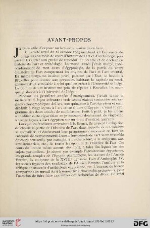 Avant-Propos