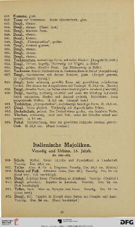 Italienische Majoliken (Nr. 666-793)