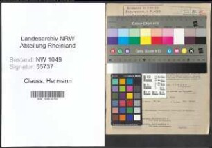 Entnazifizierung Hermann Clauss , geb. 26.12.1903 (Arbeiter)