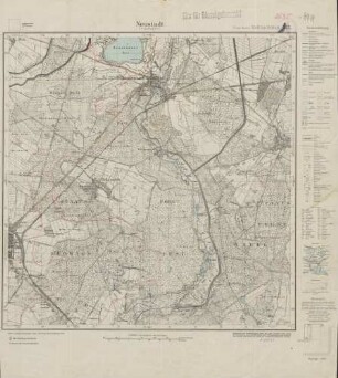 2635 (alte Nr.: 1222) Neustadt bei Ludwigslust, Meßtischblatt (4cm - Karte)