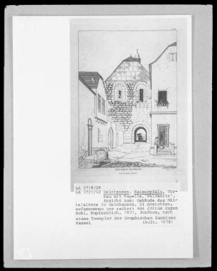 Gelnhausen, Kaiserpfalz, Torbau mit Kapelle