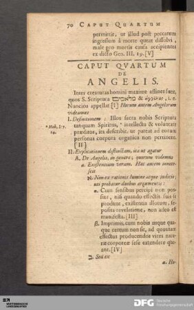 Caput Qvartum De Angelis.