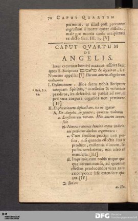 Caput Qvartum De Angelis.