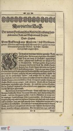 Das vierdte Buch: Der newen Persianischen ReiseBeschreibung handelt von der Reise aus Muscow nach Persien