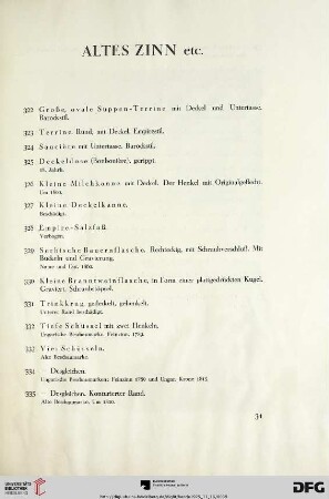 Altes Zinn etc. (Nr. 322-347)