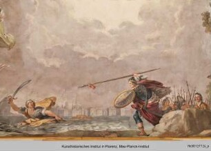 Deckenbild mit Szenen aus dem Orlando Furioso