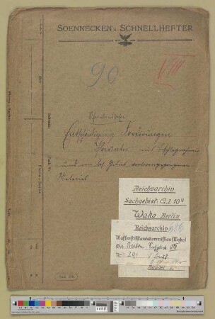 Entschädigung. - Forderungen Privater aus Beschlagnahmen und im besetzten Gebiet verlorengegangenes Material