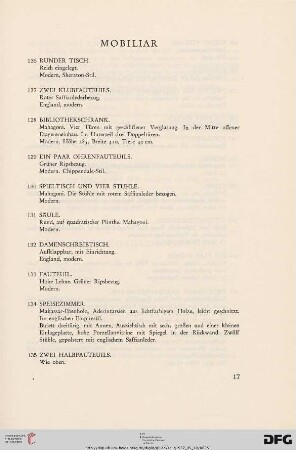 Mobiliar (Nr. 126-150)