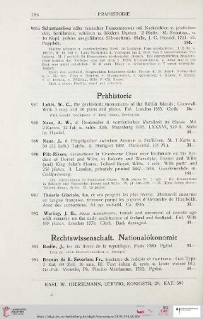 Prähistorie (Nr. 987 – 992)