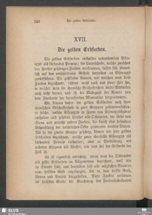 XVII. Die gelben Erdfarben