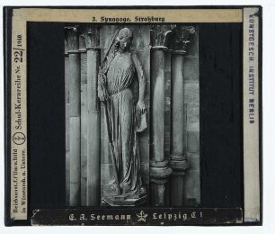 Straßburg, Münster,Ekklesiameister, Figur der Synagoge am Straßburger Münster : Synagoge