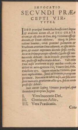 Secundi Praecepti Virtutes.