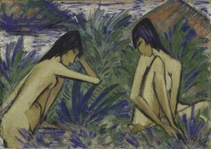 Zwei badende Mädchen
