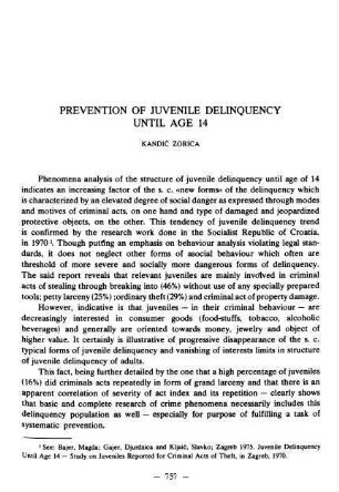 757-762, Prevention of juvenile delinquency until age 14