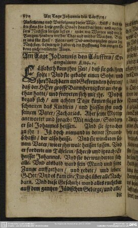 [Tag Johannes des Täufers]