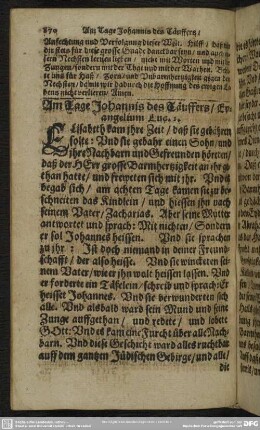 [Tag Johannes des Täufers]