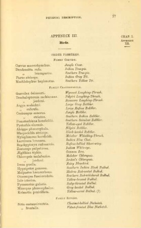 Appendix III. Birds