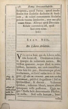 Sect. VIII. De Libero Arbitrio.