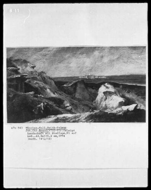 Felsige Landschaft mit Staffage
