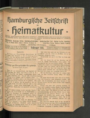 3. Jahrgang. Februar 1911.
