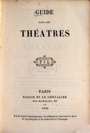 Guide dans les théâtres