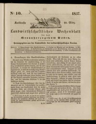 No 10. 1837. 10. März