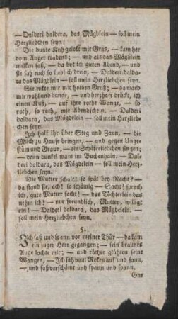 Ich saß und spann vor meiner Thür - da kam ein juger[!] Herr gegangen