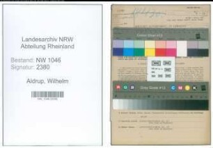 Entnazifizierung Wilhelm Aldrup , geb. 25.08.1903 (Baeckermeister)