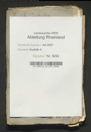 Eingabe des Jakob Imhahn wegen Verweigerung des Bürgerrechts zu Kaperich
