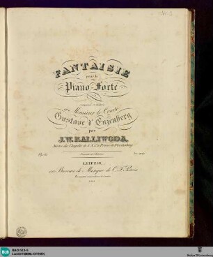 Fantaisie pour le piano-forte : Op. 33