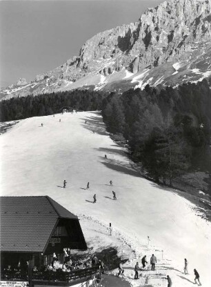Kunstschneepiste bei der Laner-Alm bei Obereggen