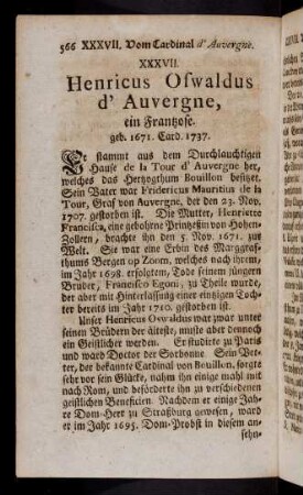 566-570, XXXVII. Henricus Oswaldus d´Auvergne