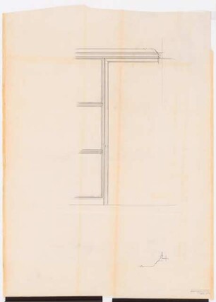Reichsluftfahrtministerium, Berlin: Wand- oder Deckenverkleidung (Profile): Ansicht, Schnitt