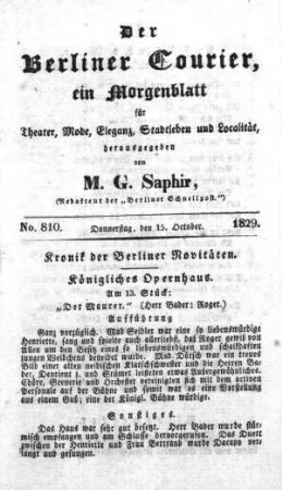 No. 810, Donnerstag, den 15. October 1829