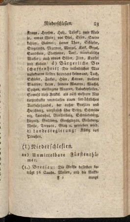 aa) Unmittelbare Fürstenthümer.