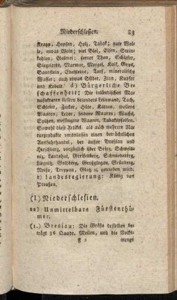 aa) Unmittelbare Fürstenthümer.