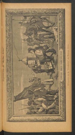 Exposición de "Bellas Artes": el cuadro de la "fundición" de Buenos Aires - [Caricatura]