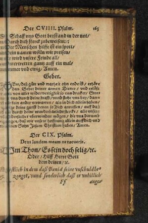 Der CIX. Psalm.