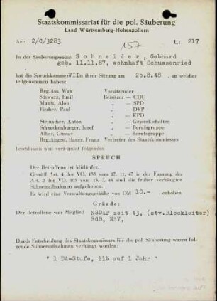 Schneider, Gebhard